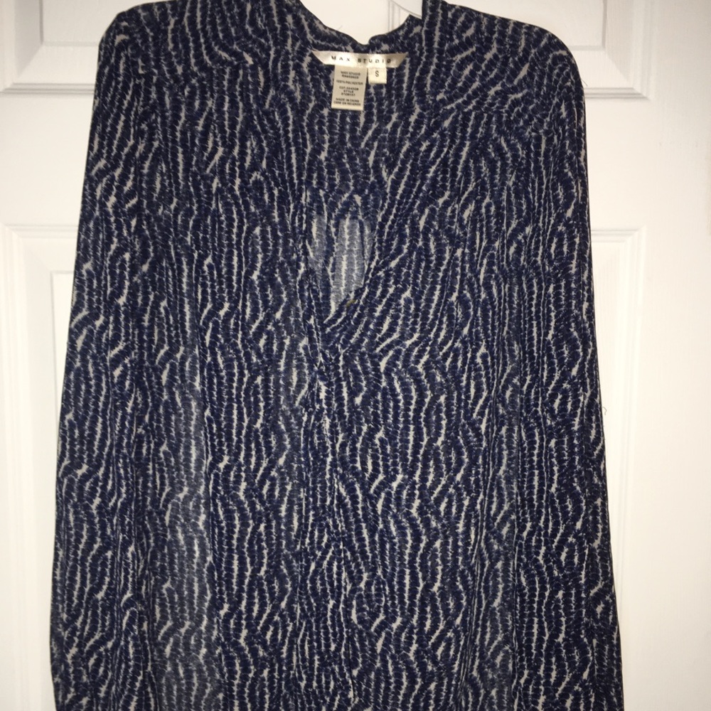 💙Front Tie Blue Pattern Blouse💙